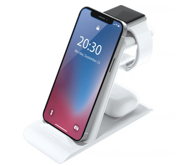 3-in-1 draadloos 15W laadstation Compatibel met verschillende Apple Watch Airpods Pro iPhone snelle draadloze oplader | Trend Tech-depot