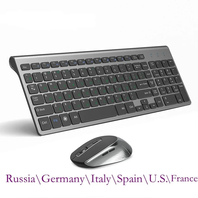 Layout Wireless Keyboard And Mouse Combo Silent ,Computer Windows. |Trend Tech Depot