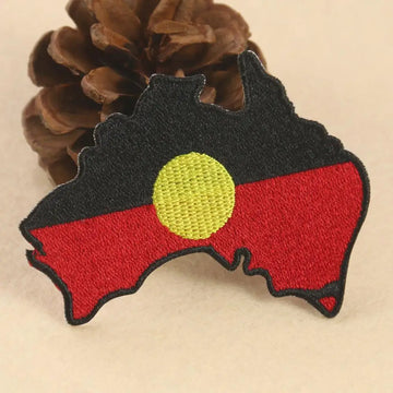 Australische Karte, Aborigine-Flagge, Kleidung, T-Shirt, DIY-Basteldekor (2 Stück) |Trend Tech Depot