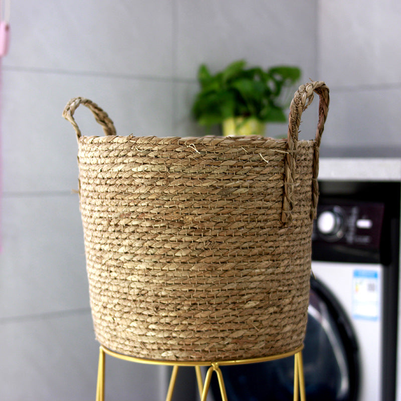 Basket Cattail Grass Rope Weaving Storage Basket Sundries Storage |Trend Tech Depot