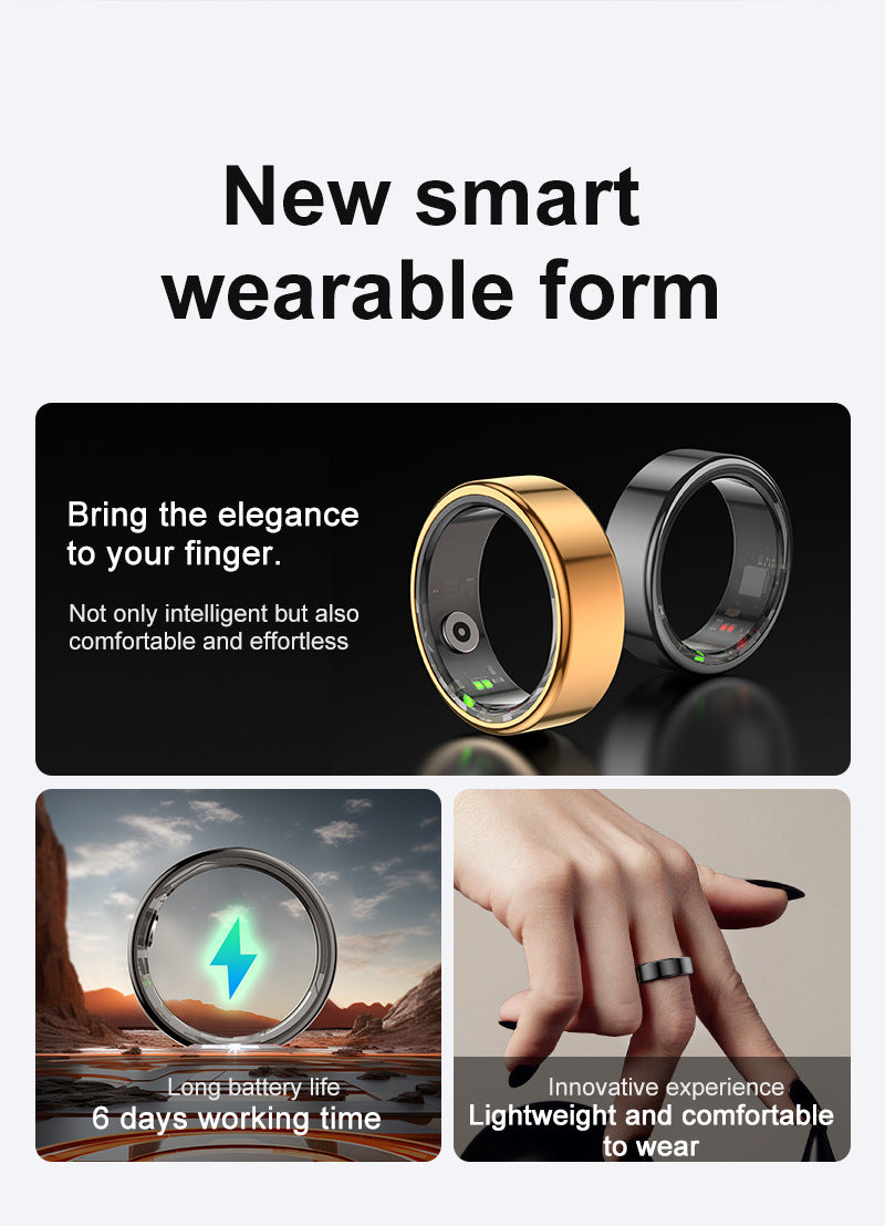 Smart Ring Waterproof Pressure Blood Oxygen Sleep Heart Rate Step Monitoring |Trend Tech Depot - Trend Tech Depot