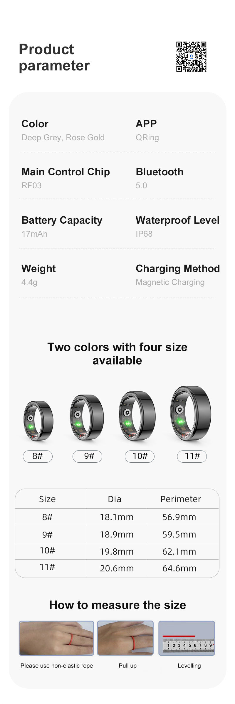 Smart Ring Waterproof Pressure Blood Oxygen Sleep Heart Rate Step Monitoring |Trend Tech Depot - Trend Tech Depot