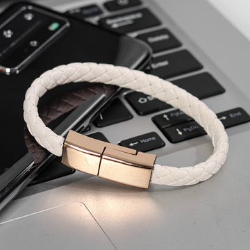 Usb Type-C Leather Bracelet Fast Charging Data Cable Wrist Strap |Trend Tech Depot