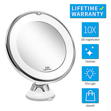 Portable Magnifying Makeup Mirror For Home, Travel, Make Up, Plucking Eyebrows |Trend Tech Depot