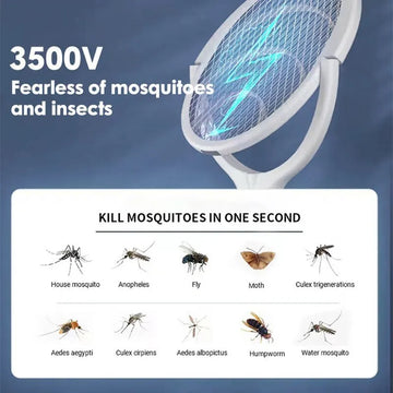 Fast Charging Racket Kill Fly Bug Safety Insulated Battery Powered Lamp Abs Adjustable Electric Mosquito Swatter |Trend Tech Depot