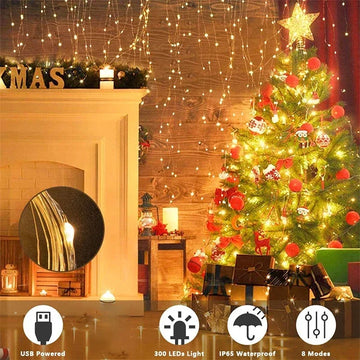 Led Curtain String Lights Fairy Decoration USB Holiday Home Garden |Trend Tech Depot