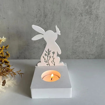 Easter Rabbit Candle Holder Silicone Mold Rabbit Kiss Butterfly Candlestick |Trend Tech Depot