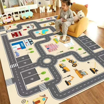 Wohnzimmer Kinder spielen Klettern Bodenmatte Moderne Straße langlebige Bodenmatte |Trend Tech Depot