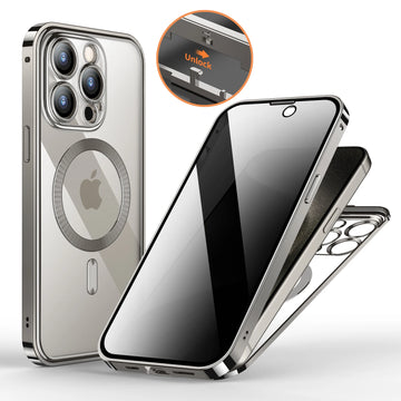 Magnetic Iphone Case Full-Body Drop Proof Metal Frame Privacy Screen Protector |Trend Tech Depot