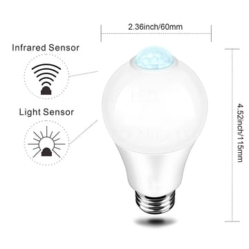 LED-Bewegungsmelder-Glühbirne, LED-Lampe, PIR-Sensor, Nachtlicht, Parkplatzbeleuchtung für Zuhause |Trend Tech Depot