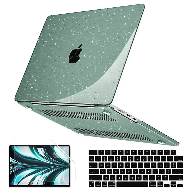 Night Green Plastic Hard Shell Case With Keyboard Cover Compatible Macbook Air |Trend Tech Depot