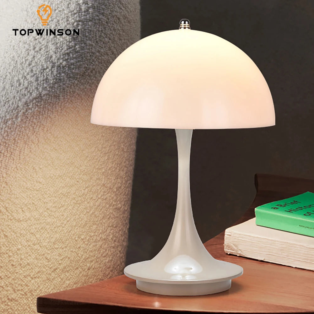 Led Mushroom Small Table Lamp Portable USB Charging Dimmable Flower Bud Lamp |Trend Tech Depot