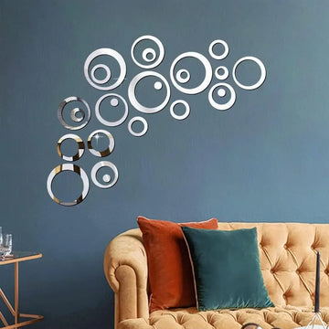 Circular Mirror Wall Sticker Self-Adhesive Acrylic Mirror Living Room | Trend Tech Depot