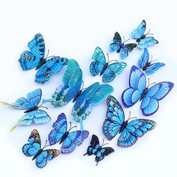 Colourful Butterfly Double Layer Butterflies Wall Stickers Living Room Decor | Trend Tech Depot