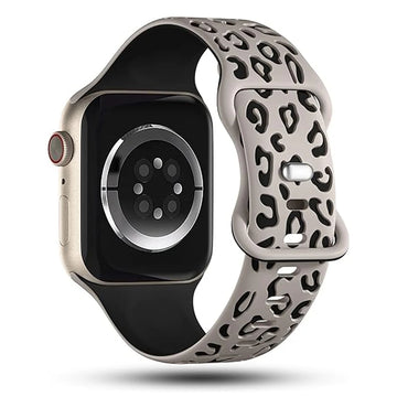 Gegraveerde siliconen band voor Apple Watch 42 mm, 45 mm, 41 mm, 49 mm, 38 mm |Trend Tech Depot