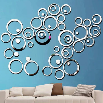 Circular Mirror Wall Sticker Self-Adhesive Acrylic Mirror Living Room | Trend Tech Depot