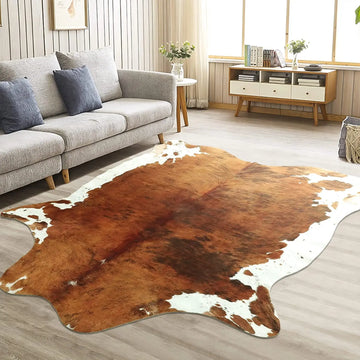 Cowhide Carpet Cow Print Rug American Style For Bedroom Living Room | Trend Tech Depot