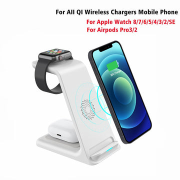 Wireless Charger 3 In 1 Stand Iphone Apple Watch Airpods Qi Fast Charging Dock Station |Trend Tech Depot